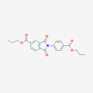 molecular formula C22H21NO6 B390817 propyl 1,3-dioxo-2-[4-(propoxycarbonyl)phenyl]-2,3-dihydro-1H-isoindole-5-carboxylate 
