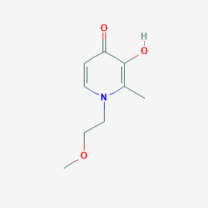molecular formula C9H13NO3 B039082 3-羟基-1-(2-甲氧基乙基)-2-甲基-4-吡啶酮 CAS No. 118178-79-3