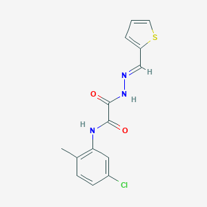 molecular formula C14H12ClN3O2S B390846 N-(5-CHLORO-2-METHYLPHENYL)-1-{N'-[(E)-(THIOPHEN-2-YL)METHYLIDENE]HYDRAZINECARBONYL}FORMAMIDE 