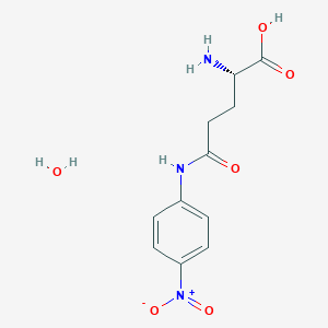 molecular formula C11H15N3O6 B039085 L-γ-谷氨酰-对硝基苯胺一水合物 CAS No. 122864-94-2
