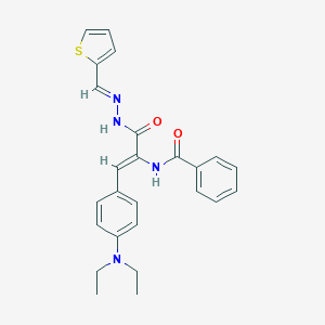 molecular formula C25H26N4O2S B390851 N-(2-[4-(diethylamino)phenyl]-1-{[2-(2-thienylmethylene)hydrazino]carbonyl}vinyl)benzamide 