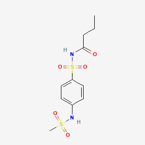 molecular formula C11H16N2O5S2 B3908532 N-[4-(methanesulfonamido)phenyl]sulfonylbutanamide 