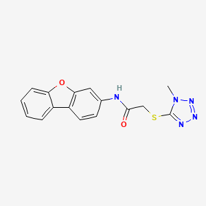 molecular formula C16H13N5O2S B3908556 N-dibenzo[b,d]furan-3-yl-2-[(1-methyl-1H-tetrazol-5-yl)thio]acetamide 