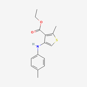 molecular formula C15H17NO2S B3908577 Ethyl 2-methyl-4-(4-methylanilino)thiophene-3-carboxylate 