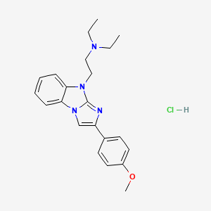 molecular formula C22H27ClN4O B3908963 N,N-diethyl-2-[2-(4-methoxyphenyl)imidazo[1,2-a]benzimidazol-4-yl]ethanamine;hydrochloride 