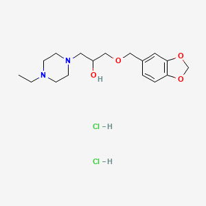molecular formula C17H28Cl2N2O4 B3909158 1-(1,3-benzodioxol-5-ylmethoxy)-3-(4-ethylpiperazin-1-yl)propan-2-ol;dihydrochloride 