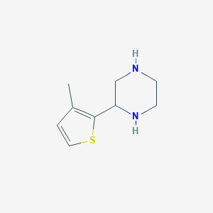 molecular formula C9H14N2S B039097 2-(3-Methylthiophen-2-YL)piperazine CAS No. 111760-31-7