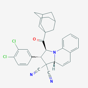 molecular formula C31H27Cl2N3O B390977 1-(1-adamantylcarbonyl)-2-(3,4-dichlorophenyl)-1,2-dihydropyrrolo[1,2-a]quinoline-3,3(3aH)-dicarbonitrile 