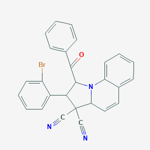 molecular formula C27H18BrN3O B390989 1-benzoyl-2-(2-bromophenyl)-2,3a-dihydro-1H-pyrrolo[1,2-a]quinoline-3,3-dicarbonitrile 