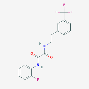 molecular formula C17H14F4N2O2 B3909928 N'-(2-fluorophenyl)-N-[2-[3-(trifluoromethyl)phenyl]ethyl]oxamide 