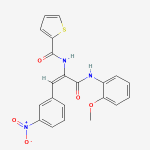 molecular formula C21H17N3O5S B3910164 N-[(E)-3-(2-methoxyanilino)-1-(3-nitrophenyl)-3-oxoprop-1-en-2-yl]thiophene-2-carboxamide 