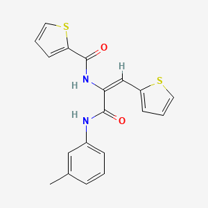 molecular formula C19H16N2O2S2 B3910414 N-[(E)-3-(3-methylanilino)-3-oxo-1-thiophen-2-ylprop-1-en-2-yl]thiophene-2-carboxamide 