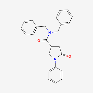 molecular formula C25H24N2O2 B3910424 N,N-dibenzyl-5-oxo-1-phenylpyrrolidine-3-carboxamide 