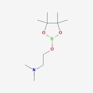 molecular formula C10H22BNO3 B039105 DIMETHYL-[2-(4,4,5,5-TETRAMETHYL-[1,3,2]DIOXABOROLAN-2-YLOXY)-ETHYL]-AMINE CAS No. 121634-82-0
