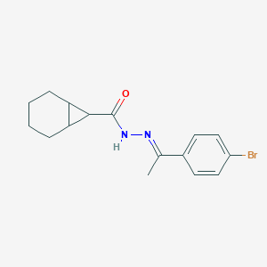 molecular formula C16H19BrN2O B391054 N'-[(1E)-1-(4-bromophenyl)ethylidene]bicyclo[4.1.0]heptane-7-carbohydrazide 