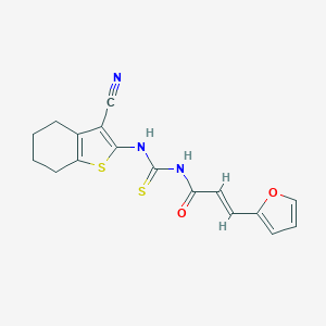 molecular formula C17H15N3O2S2 B391069 N-(3-cyano-4,5,6,7-tetrahydro-1-benzothien-2-yl)-N'-[3-(2-furyl)acryloyl]thiourea CAS No. 5151-10-0