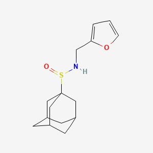 molecular formula C15H21NO2S B3911022 N-(furan-2-ylmethyl)adamantane-1-sulfinamide 