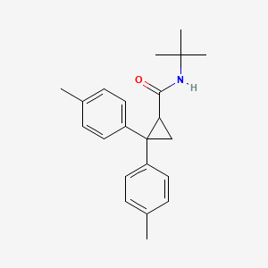 molecular formula C22H27NO B3911026 N-tert-butyl-2,2-bis(4-methylphenyl)cyclopropane-1-carboxamide 
