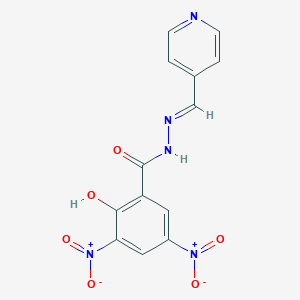 molecular formula C13H9N5O6 B391105 2-HYDROXY-3,5-DINITRO-N'-[(E)-(PYRIDIN-4-YL)METHYLIDENE]BENZOHYDRAZIDE 