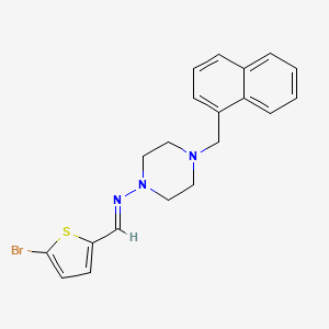 molecular formula C20H20BrN3S B3911220 N-((5-Bromo-2-thienyl)methylene)-4-(1-naphthylmethyl)-1-piperazinamine CAS No. 303102-37-6