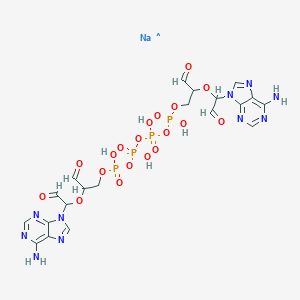 molecular formula C20H24N10NaO19P4 B039113 P1,P4-DI(Adenosine-5/') tetraphosphate, periodate oxidized sodium salt CAS No. 112968-03-3