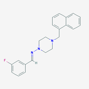 molecular formula C22H22FN3 B3911317 N-(3-Fluorobenzylidene)-4-(naphthalen-1-ylmethyl)piperazin-1-amine CAS No. 303102-33-2