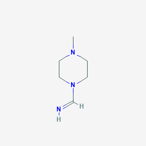 molecular formula C6H13N3 B039114 (4-Methylpiperazin-1-yl)methanimine CAS No. 116833-32-0