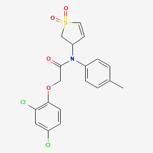 molecular formula C19H17Cl2NO4S B3911477 2-(2,4-dichlorophenoxy)-N-(1,1-dioxo-2,3-dihydrothiophen-3-yl)-N-(4-methylphenyl)acetamide 