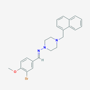 molecular formula C23H24BrN3O B3911596 (E)-1-(3-BROMO-4-METHOXYPHENYL)-N-{4-[(NAPHTHALEN-1-YL)METHYL]PIPERAZIN-1-YL}METHANIMINE 