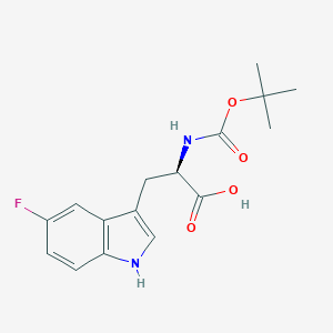 molecular formula C16H19FN2O4 B039116 Boc-5-Fluoro-D-tryptophan CAS No. 114926-41-9