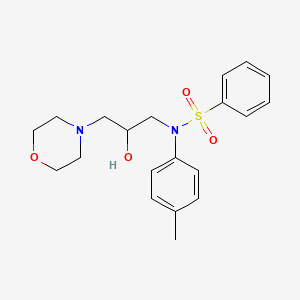 molecular formula C20H26N2O4S B3911651 N-[2-hydroxy-3-(morpholin-4-yl)propyl]-N-(4-methylphenyl)benzenesulfonamide CAS No. 6077-31-2