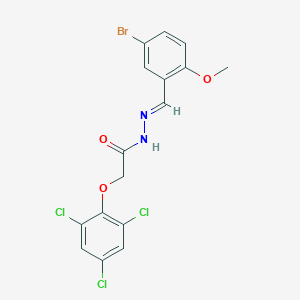 molecular formula C16H12BrCl3N2O3 B391169 N'-(5-bromo-2-methoxybenzylidene)-2-(2,4,6-trichlorophenoxy)acetohydrazide 