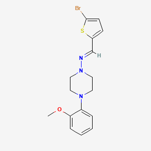 molecular formula C16H18BrN3OS B3911758 N-((5-BROMO-2-THIENYL)METHYLENE)-4-(2-METHOXYPHENYL)-1-PIPERAZINAMINE CAS No. 303105-21-7