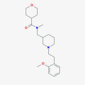 molecular formula C22H34N2O3 B3911808 N-[[1-[2-(2-methoxyphenyl)ethyl]piperidin-3-yl]methyl]-N-methyloxane-4-carboxamide 
