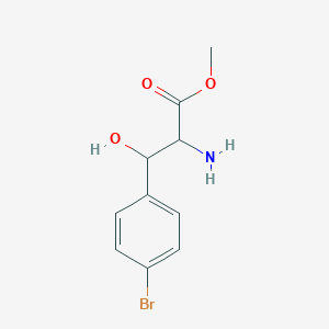 molecular formula C10H12BrNO3 B039120 Methyl 2-amino-3-(4-bromophenyl)-3-hydroxypropanoate CAS No. 118537-23-8