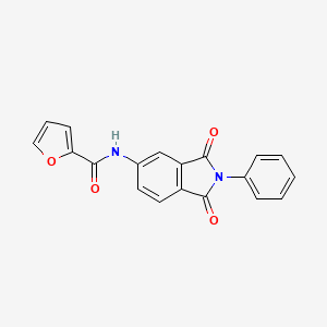 molecular formula C19H12N2O4 B3912019 N-(1,3-dioxo-2-phenyl-2,3-dihydro-1H-isoindol-5-yl)furan-2-carboxamide 