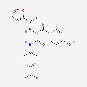 molecular formula C23H20N2O5 B3912215 N-[(1E)-3-[(4-acetylphenyl)amino]-1-(4-methoxyphenyl)-3-oxoprop-1-en-2-yl]furan-2-carboxamide 