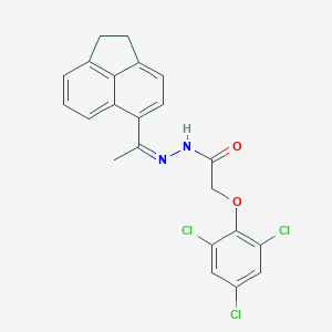 molecular formula C22H17Cl3N2O2 B391240 N'-[1-(1,2-dihydro-5-acenaphthylenyl)ethylidene]-2-(2,4,6-trichlorophenoxy)acetohydrazide 