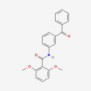 molecular formula C22H19NO4 B3912427 N-(3-benzoylphenyl)-2,6-dimethoxybenzamide 
