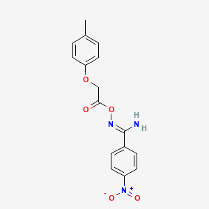 molecular formula C16H15N3O5 B3912505 N'-{[(4-methylphenoxy)acetyl]oxy}-4-nitrobenzenecarboximidamide 