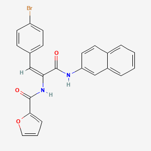 molecular formula C24H17BrN2O3 B3912544 N-[(E)-1-(4-bromophenyl)-3-(naphthalen-2-ylamino)-3-oxoprop-1-en-2-yl]furan-2-carboxamide 