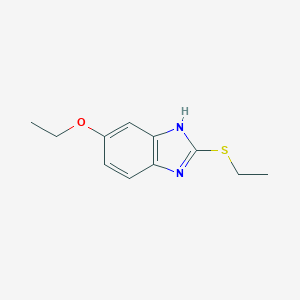 molecular formula C11H14N2OS B039126 5-Ethoxy-2-ethylmercaptobenzimidazole CAS No. 135048-68-9