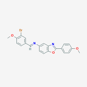 molecular formula C22H17BrN2O3 B391272 N-(3-bromo-4-methoxybenzylidene)-N-[2-(4-methoxyphenyl)-1,3-benzoxazol-5-yl]amine 