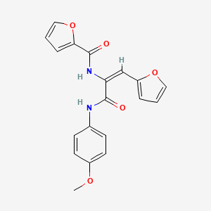 molecular formula C19H16N2O5 B3912808 N-[(E)-1-(furan-2-yl)-3-(4-methoxyanilino)-3-oxoprop-1-en-2-yl]furan-2-carboxamide 