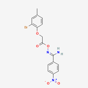 molecular formula C16H14BrN3O5 B3912860 N'-{[(2-bromo-4-methylphenoxy)acetyl]oxy}-4-nitrobenzenecarboximidamide 