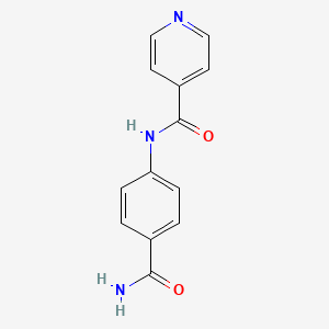molecular formula C13H11N3O2 B3912908 N-(4-carbamoylphenyl)pyridine-4-carboxamide 