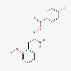 molecular formula C16H15IN2O3 B3912983 [(Z)-[1-amino-2-(2-methoxyphenyl)ethylidene]amino] 4-iodobenzoate 