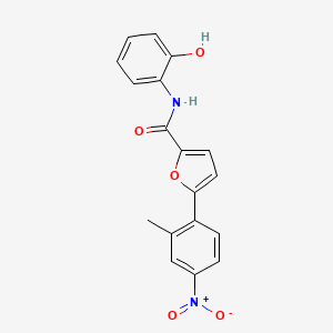molecular formula C18H14N2O5 B3913058 N-(2-hydroxyphenyl)-5-(2-methyl-4-nitrophenyl)furan-2-carboxamide 