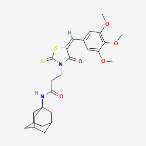 molecular formula C26H32N2O5S2 B3913119 N-1-adamantyl-3-[4-oxo-2-thioxo-5-(3,4,5-trimethoxybenzylidene)-1,3-thiazolidin-3-yl]propanamide 
