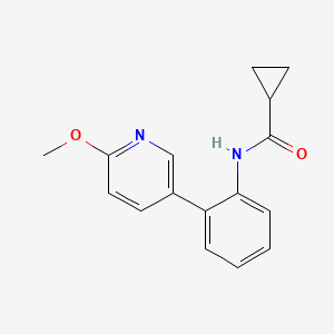 molecular formula C16H16N2O2 B3913226 N-[2-(6-methoxypyridin-3-yl)phenyl]cyclopropanecarboxamide 